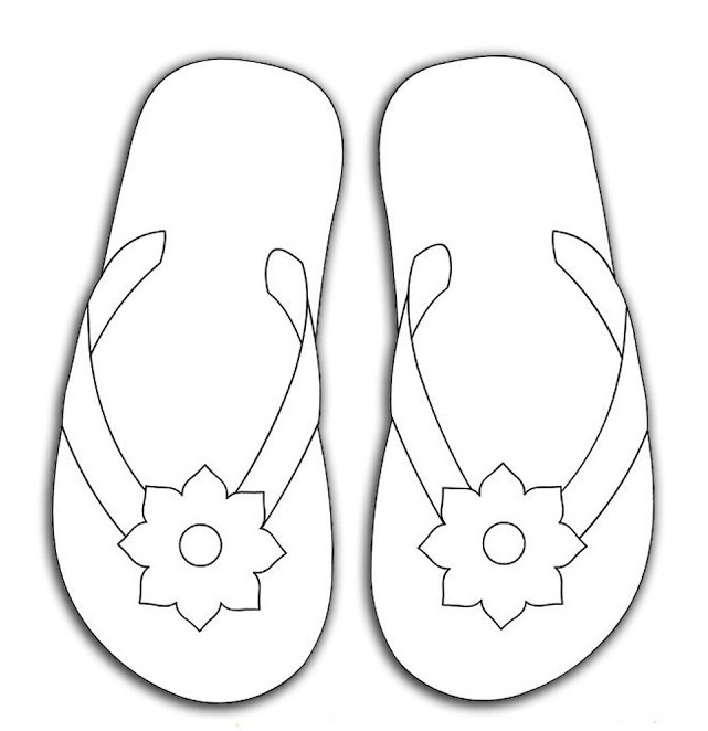 gambar sketsa sandal hd