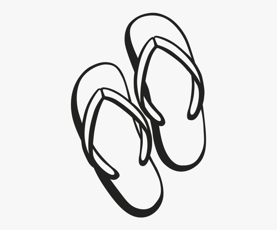 gambar sketsa sandal jepit