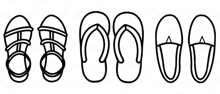kumpulan gambar sketsa sandal