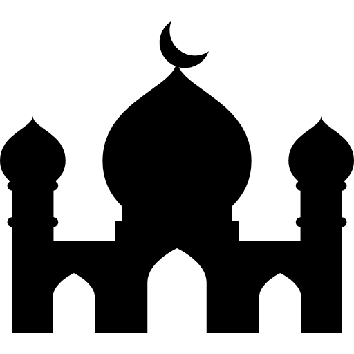 logo masjid hitam putih