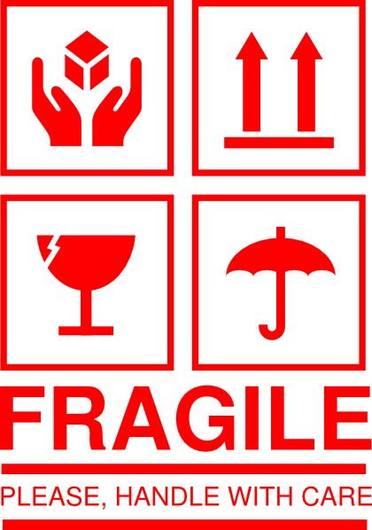 fragile logo handle care