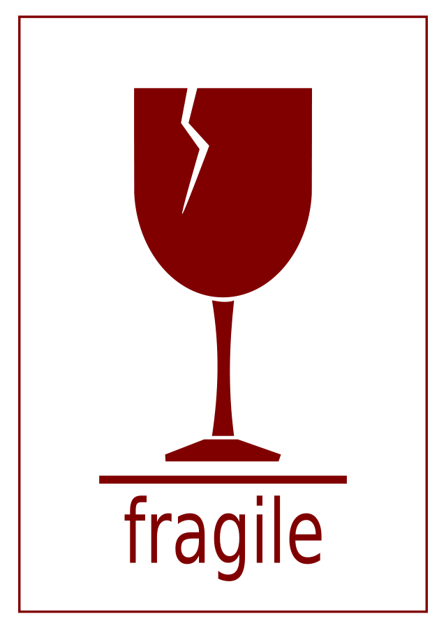 fragile logo red