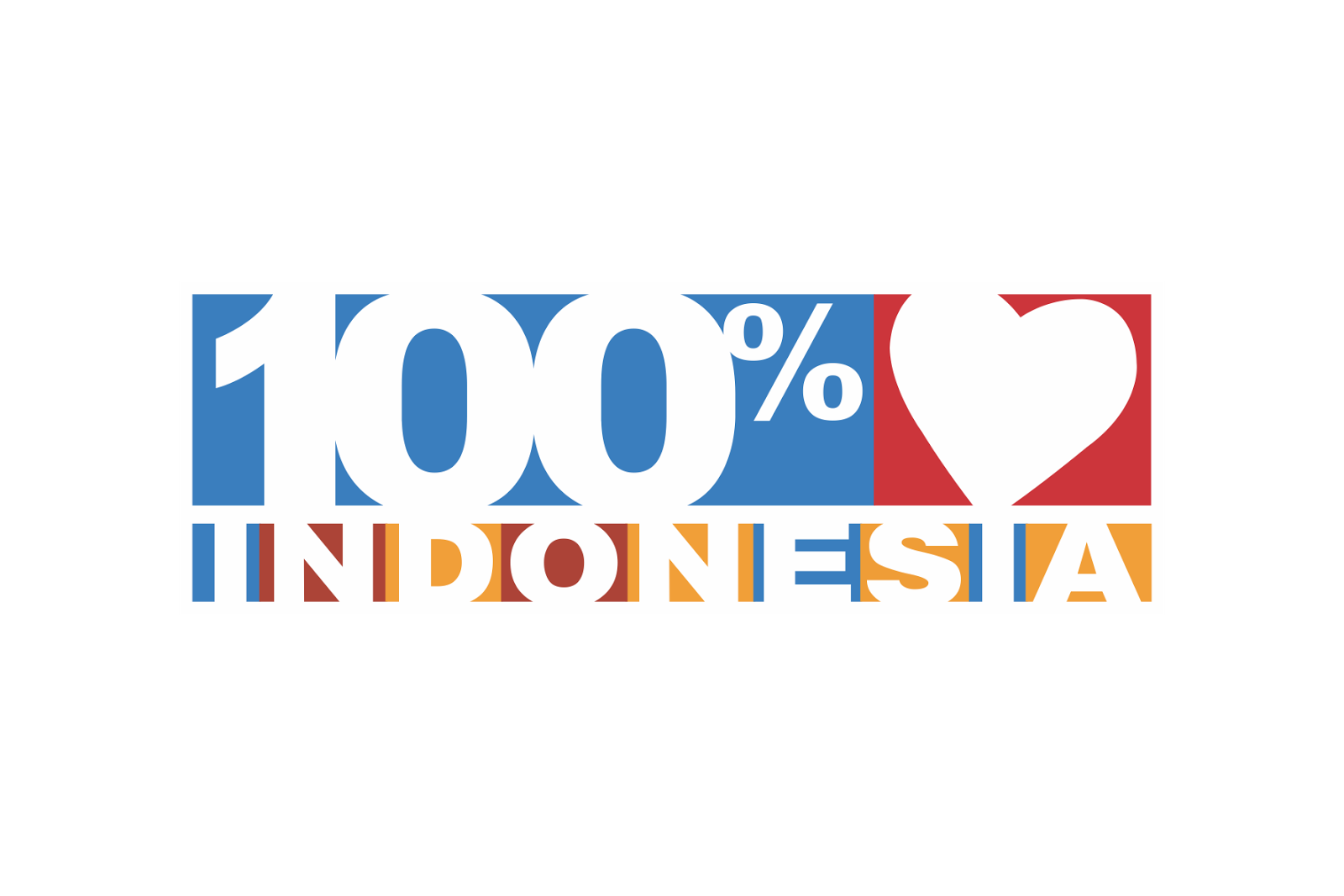 logo 100 love indonesia