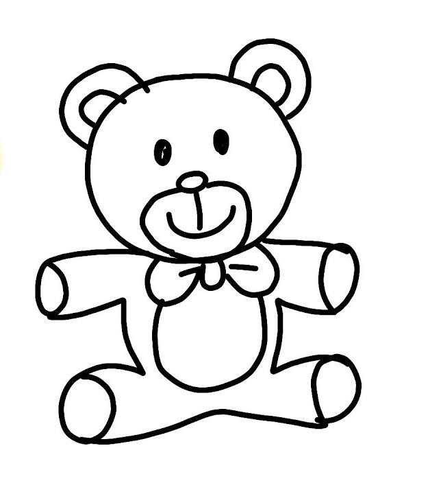 contoh mewarnai gambar boneka beruang hd