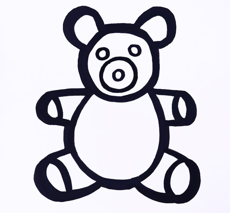 contoh mewarnai gambar boneka beruang