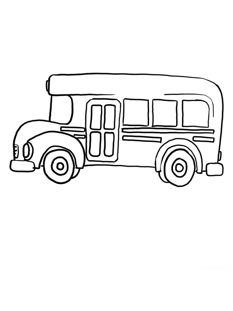 gambar bus sekolah untuk diwarnai
