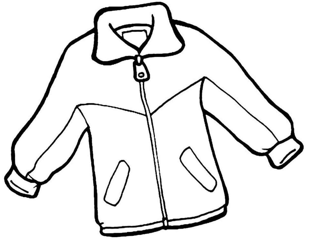 gambar jaket untuk diwarnai