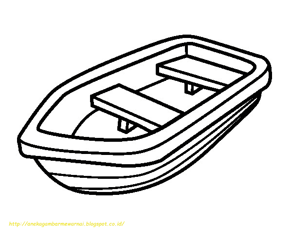 hd contoh mewarnai gambar perahu